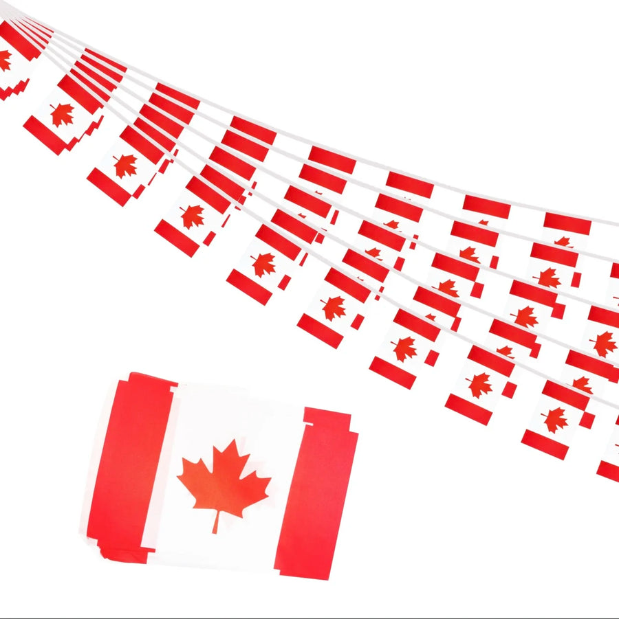Canada Flag Bunting Banner - Pennant String Flags Set of 20 for Parties & Festivals