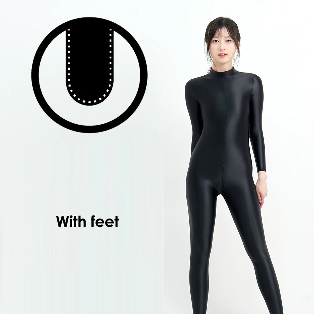 Satin Sport Jumpsuit – Sleek Athleisure One-Piece | OWNLUXE
