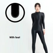 Satin Sport Jumpsuit – Sleek Athleisure One-Piece | OWNLUXE
