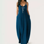 Load image into Gallery viewer, Retro Floral Ankle-Length V-Neck Beach Dress
