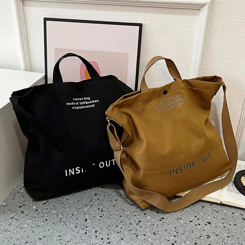 Spacious Canvas Satchel Bag – Shop at OWNLUXE