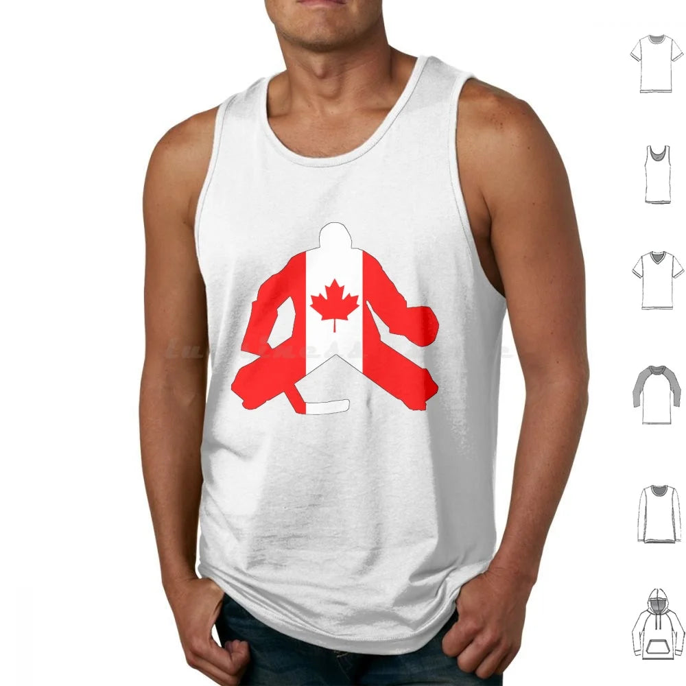Canadian Flag Goalie Tank Top – Sports Basketball Football Soccer Tee | OWNLUXE