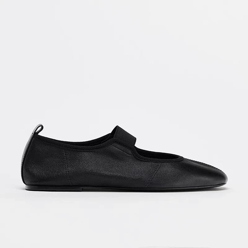 Round Toe Leather Comfortable Flat Accessory – Shop at OWNLUXE