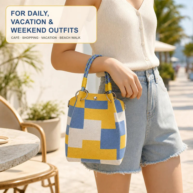 Knit Mini Bucket Bag | OWNLUXE