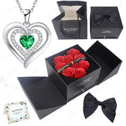 Heart Zircon Pendant Necklace – Comes in Rose Bow Gift Box | OWNLUXE