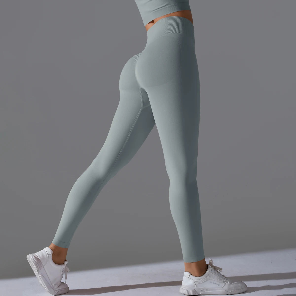 Women's High-Waisted Seamless Ankle-Length Booty Lifting Leggings