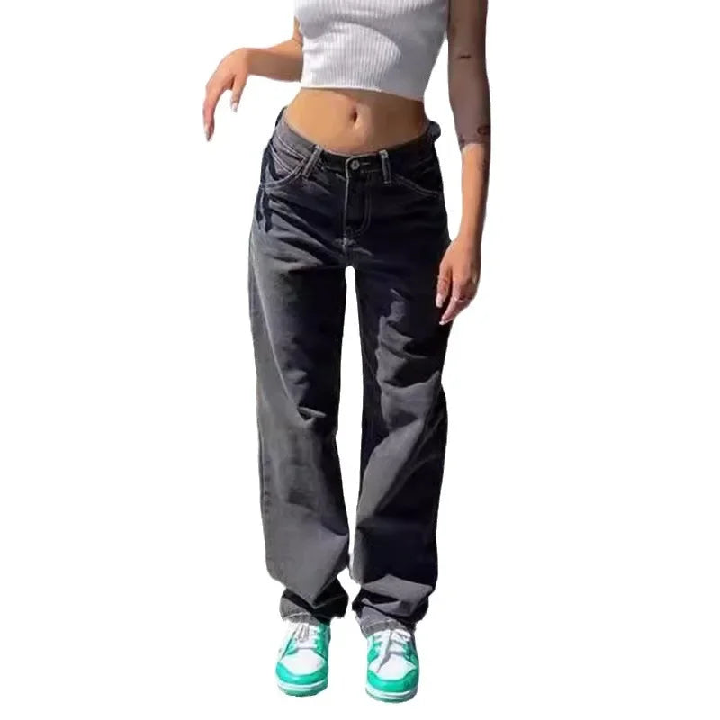 Vintage Wide Leg Pants Jeans Ankle Length Pants Women | OWNLUXE
