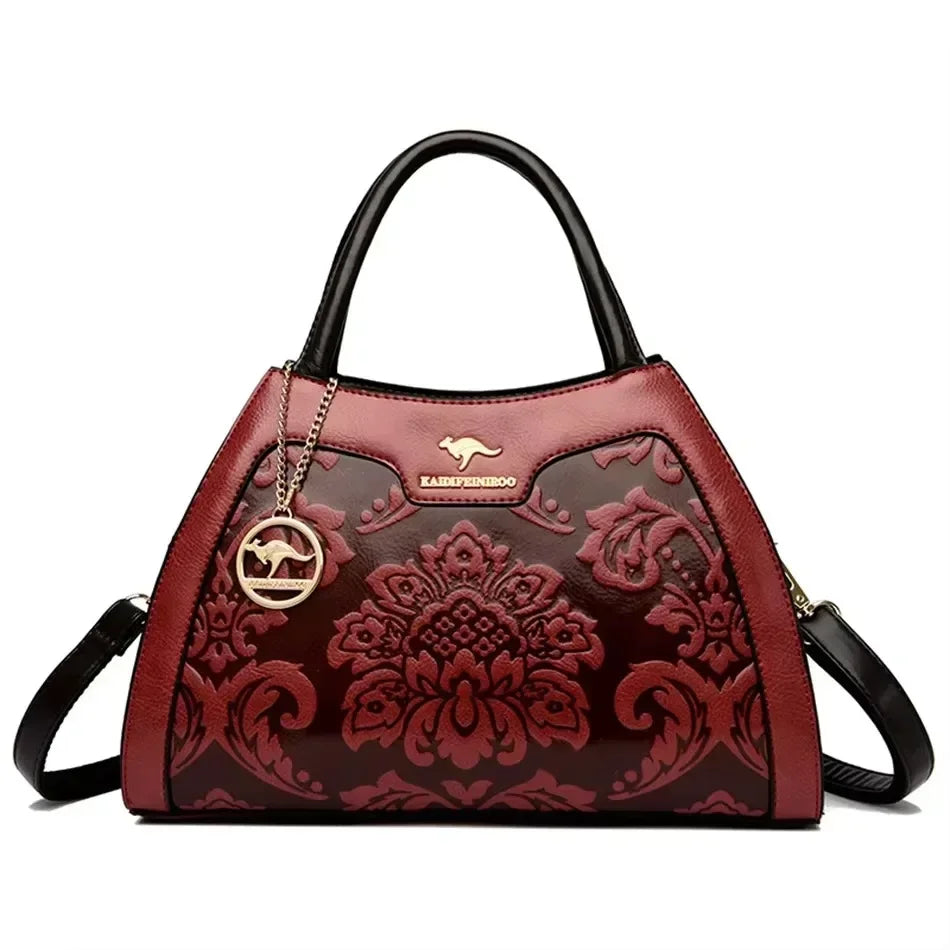 Animal Print Large Capacity Tote Bag - Soft Leather Crossbody | OWNLUXE