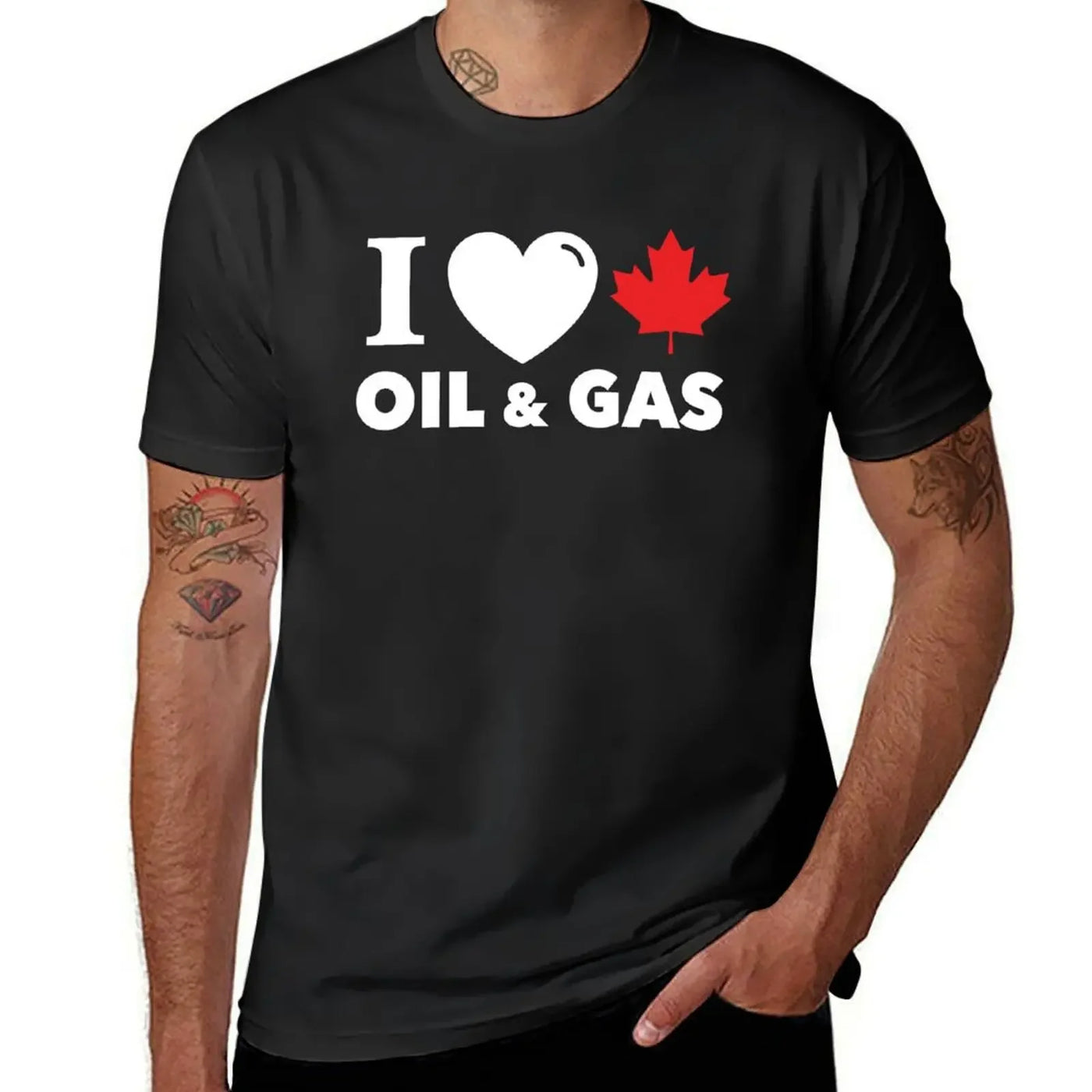 I Love Canadian Oil & Gas T-Shirt – Alberta Maple Leaf Pride Tee | OWNLUXE