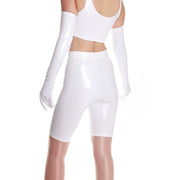 Shiny Faux Leather High-Waist Shorts | OWNLUXE