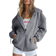 Women's Long Sleeve Hoodie (Dark Grey) | OWNLUXE