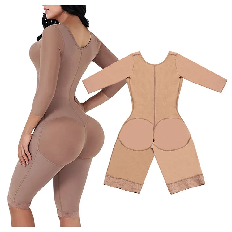 Full Body Colombian Shapewear Bodysuit - High Compression with Arm Slimming