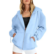 Zip-Up Pocket Long-Sleeve Jacket | OWNLUXE