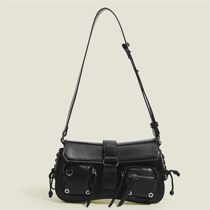 Leather Goth Punk Handbag | OWNLUXE
