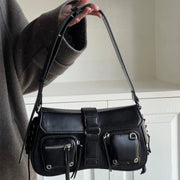 Leather Goth Punk Handbag | OWNLUXE