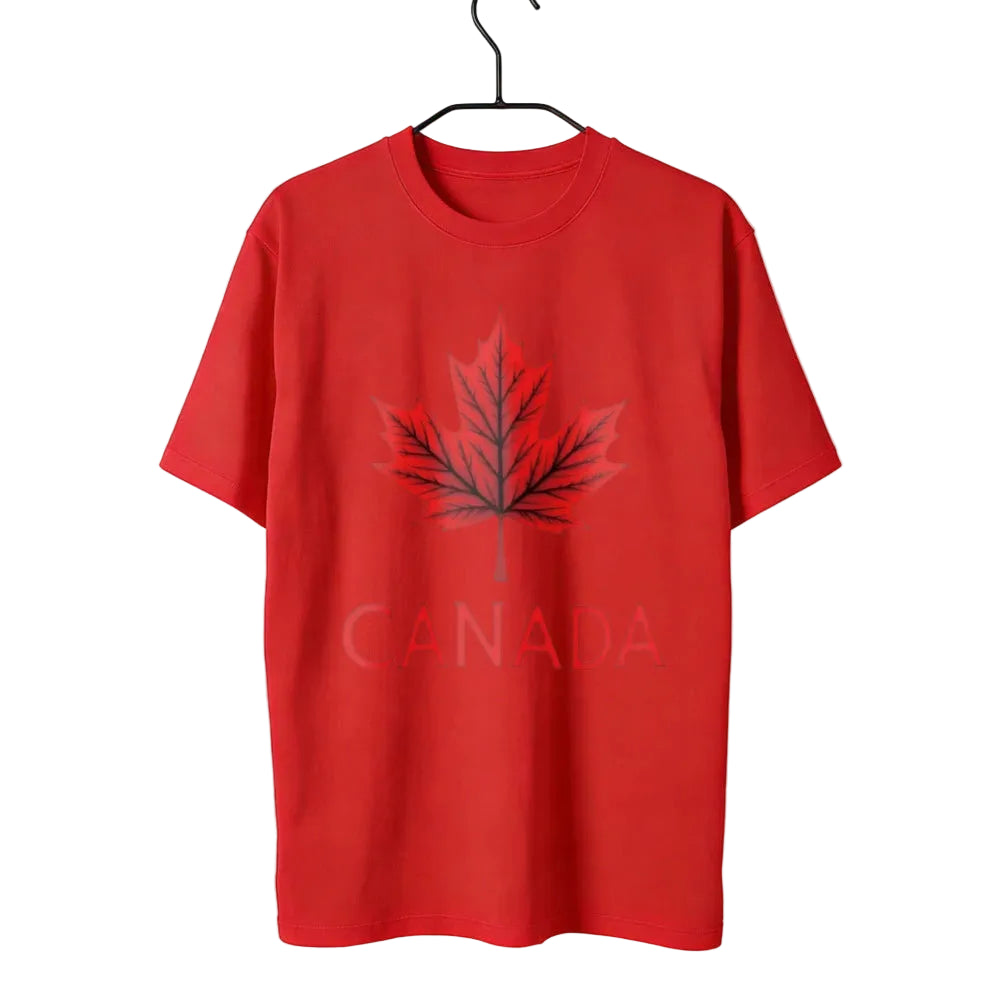 Canada Maple Leaf Print T-Shirt | Unisex Cotton Canadian Pride Tee | OWNLUXE