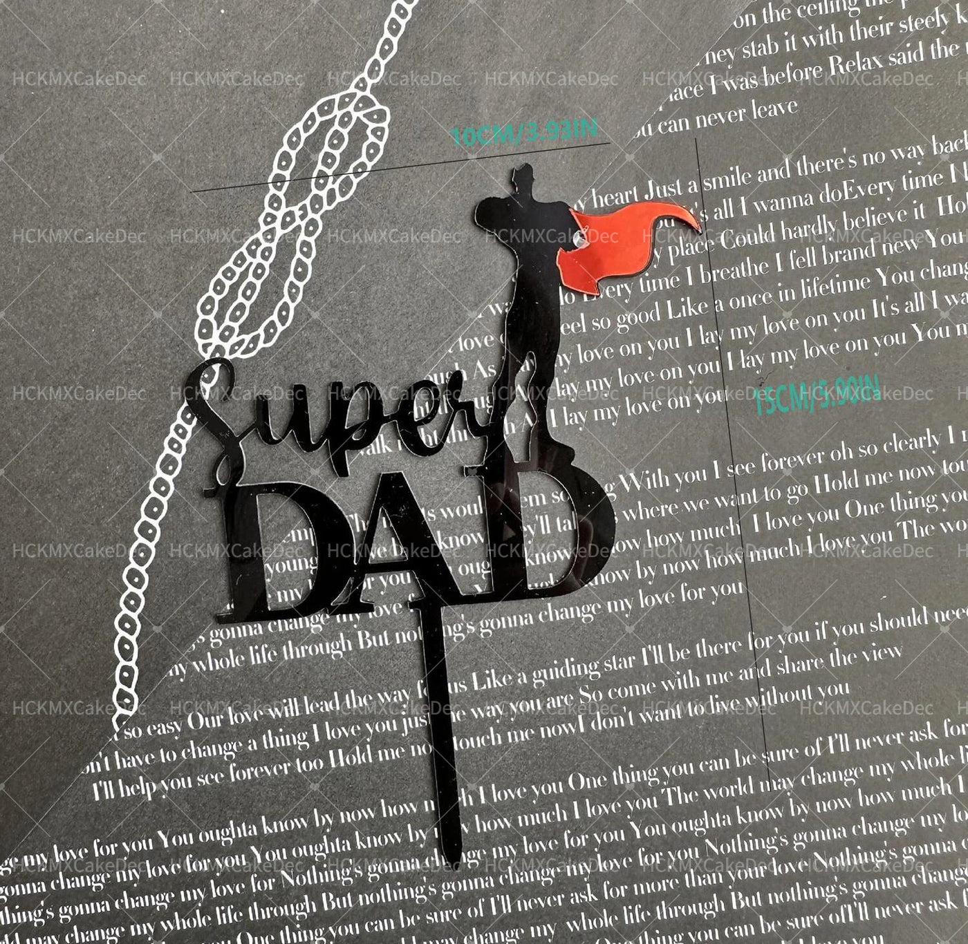 Father’s Day Acrylic Sign – Modern Clear Tabletop Décor