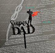 Father’s Day Acrylic Sign – Modern Clear Tabletop Décor