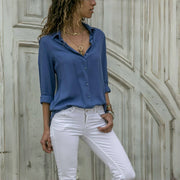 Long-Sleeve Oversized Blouse | OWNLUXE