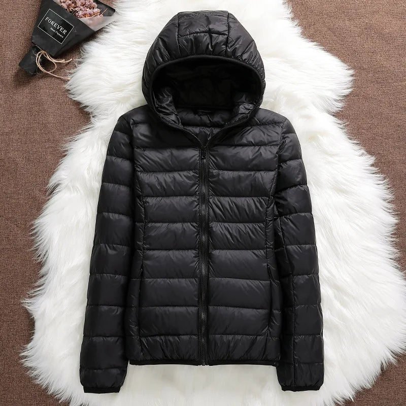 Women's Hooded Jacket (Leather Pink) | OWNLUXE