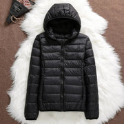 Women's Hooded Jacket (Leather Pink) | OWNLUXE