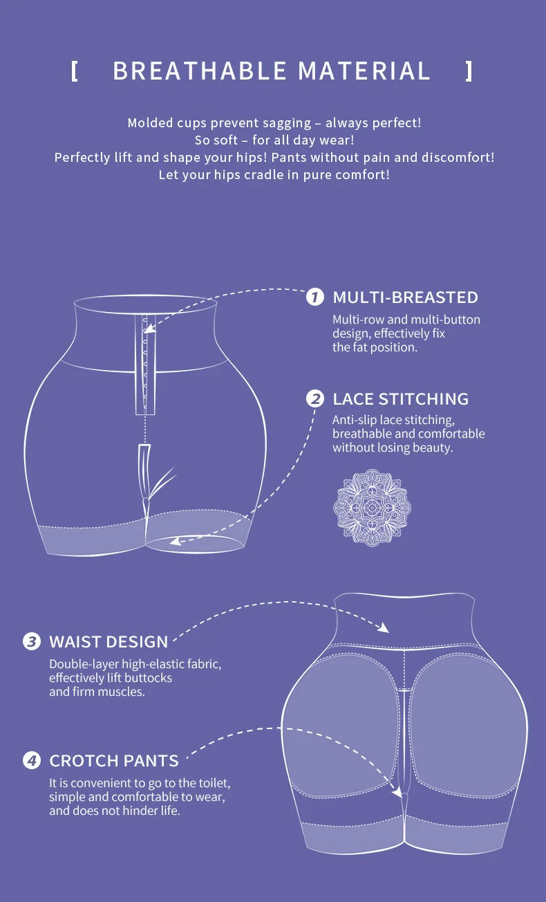 High Waist Butt Lifter Shaper Shorts - Firm Tummy Control Shapewear