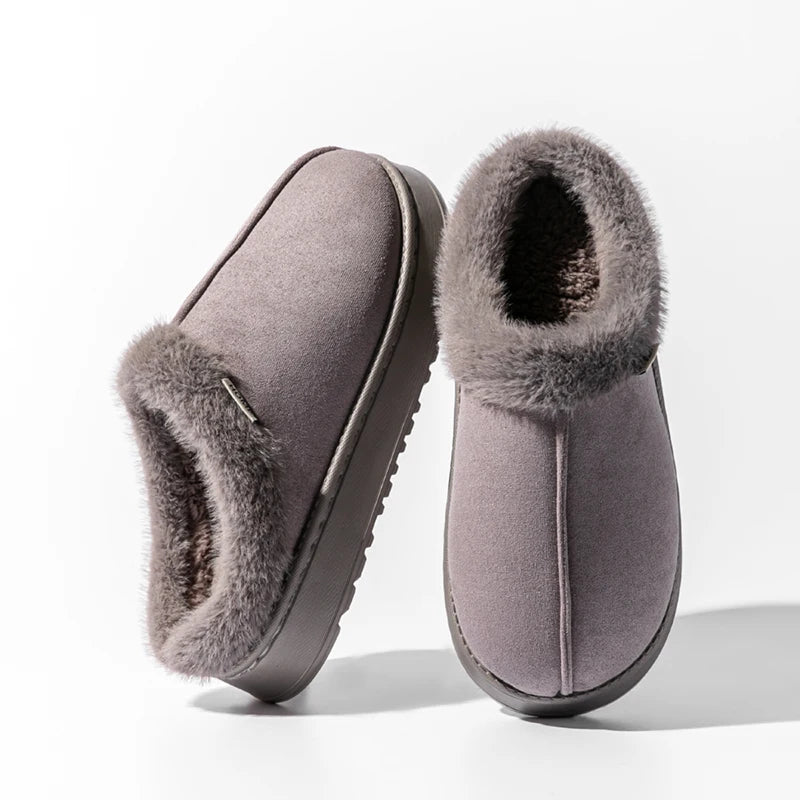 Plush Winter Home Slippers – Unisex Warm Indoor & Outdoor Shoes