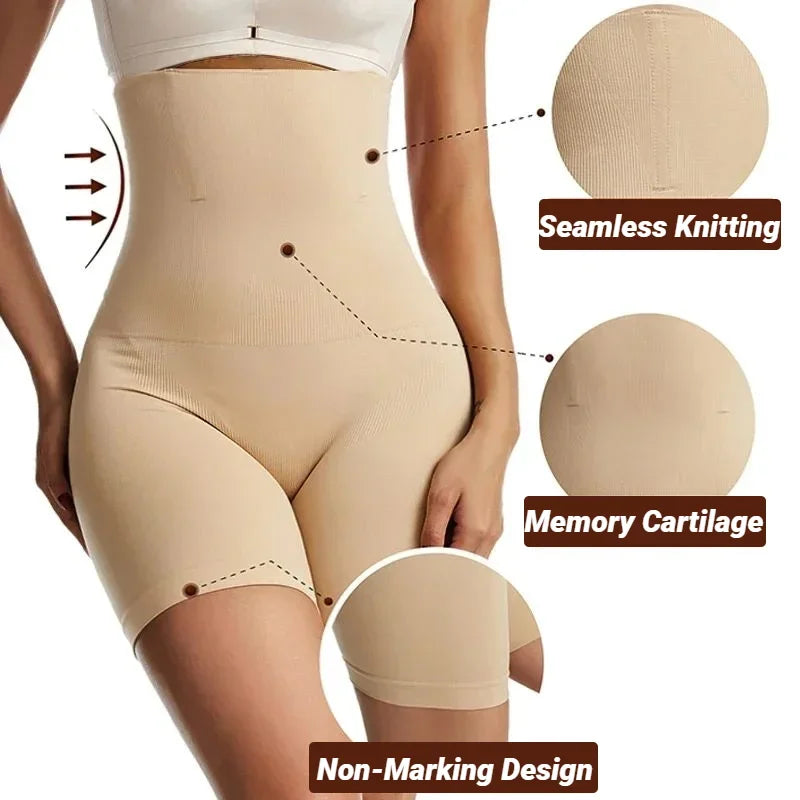 Seamless High-Waist Tummy-Control Panties (Knitted) | OWNLUXE