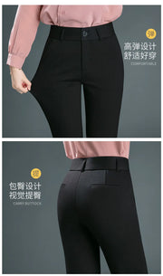 Stretch High Waist Trousers – Fashion Casual Slacks