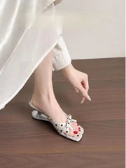 Women's Square Toe Retro Slippers – Shop at OWNLUXE