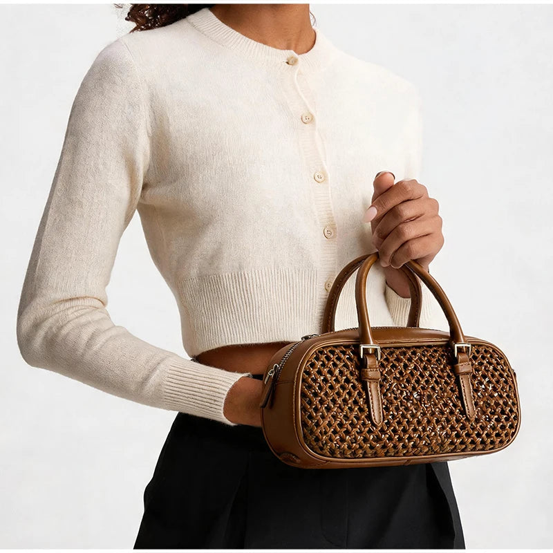 Polyester Vintage Boston Bag | OWNLUXE