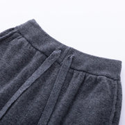 Wool Relaxed-Fit High-Waist Knit Pants | OWNLUXE