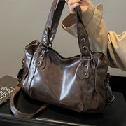 Spacious Leather Vintage Crossbody Bag | OWNLUXE