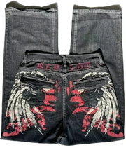 2026 American Trend Straight Jeans - Hip Hop Wide Leg Unisex