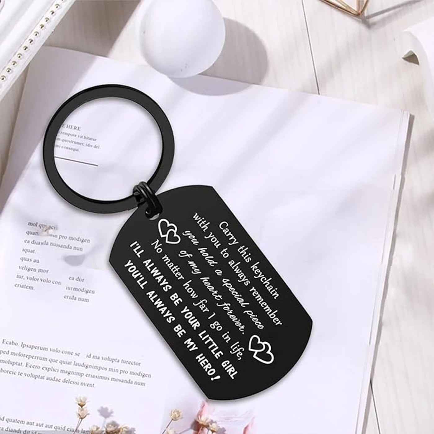 Best Dad Ever Custom Keychain – Engraved Steel Keepsake