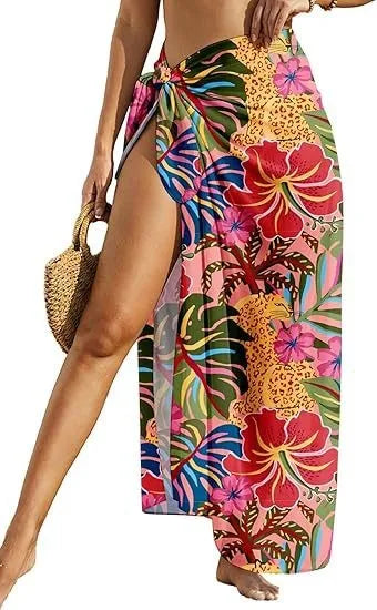 Printed Maxi Floral Wrap Dress | OWNLUXE