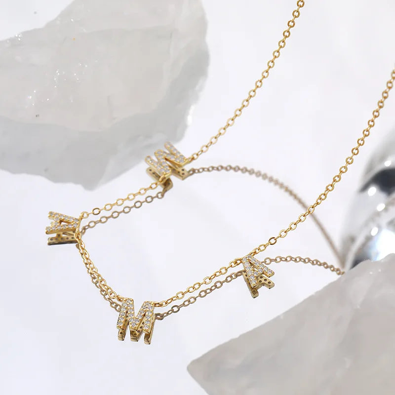 Mama Letter Necklace – Meaningful Everyday Gift (Style 1) | OWNLUXE