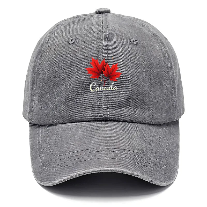 Canada Maple Leaf Vintage Baseball Cap – Washed Distressed Retro Hat | OWNLUXE