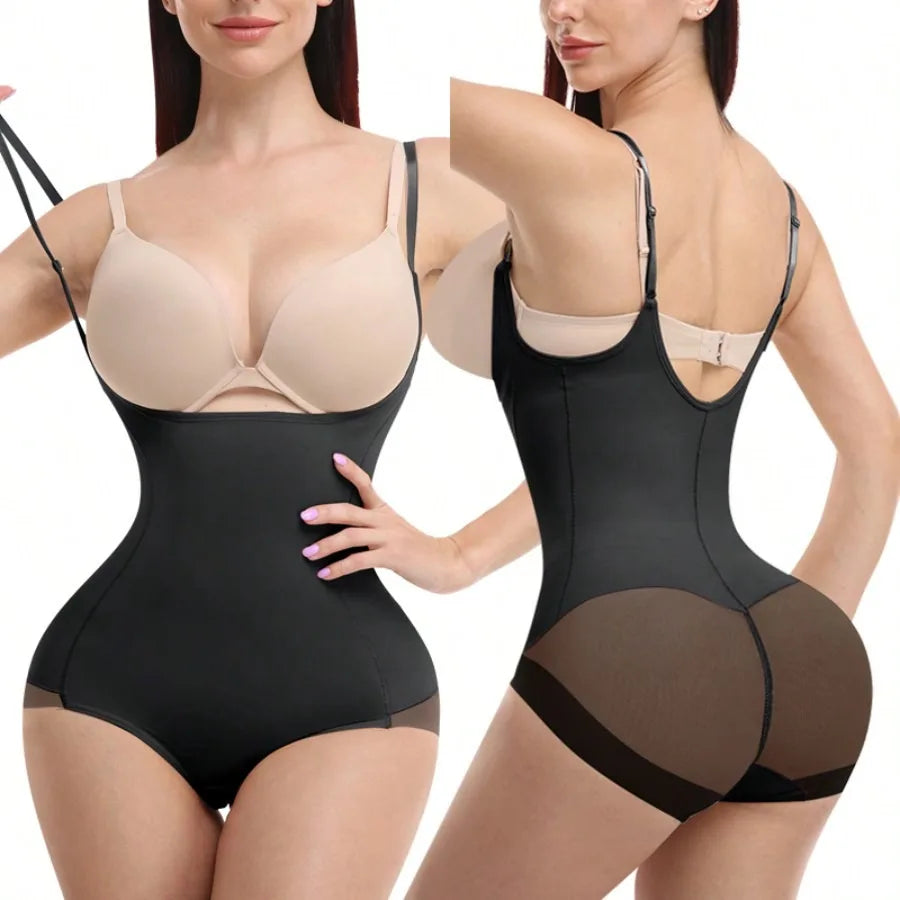 Tummy Control Open Bust Shapewear Bodysuit for Women