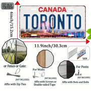 Vintage Toronto CN Tower License Plate – Metal Wall Decor