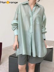 Lyocell Long-Sleeve Blouse | OWNLUXE