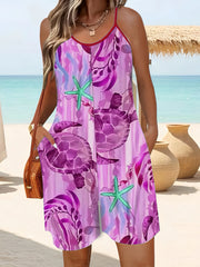 Striped Beach Playsuit - Lightweight Summer One-Piece Romper