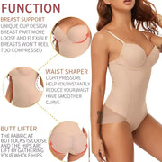 V-Neck Shapewear Bodysuit - Medium Control Tummy Shaper for Women