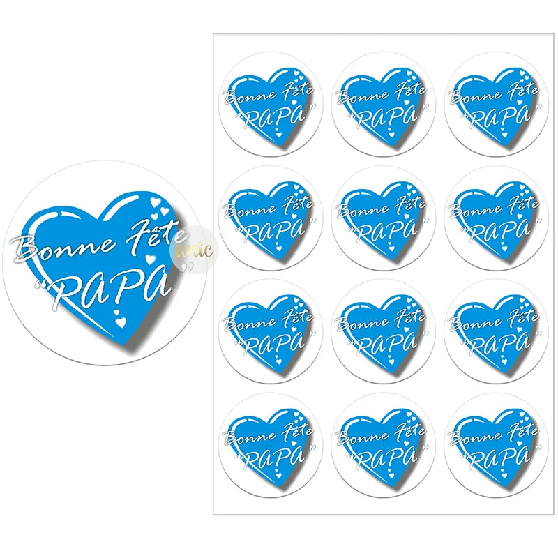 Happy Father's Day Decor Sticker Labels Bonne Fête Des | OWNLUXE