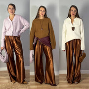 Satin Wide-Leg Pants | OWNLUXE