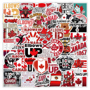 Elbows Up Canada Stickers - 54pc Waterproof Set