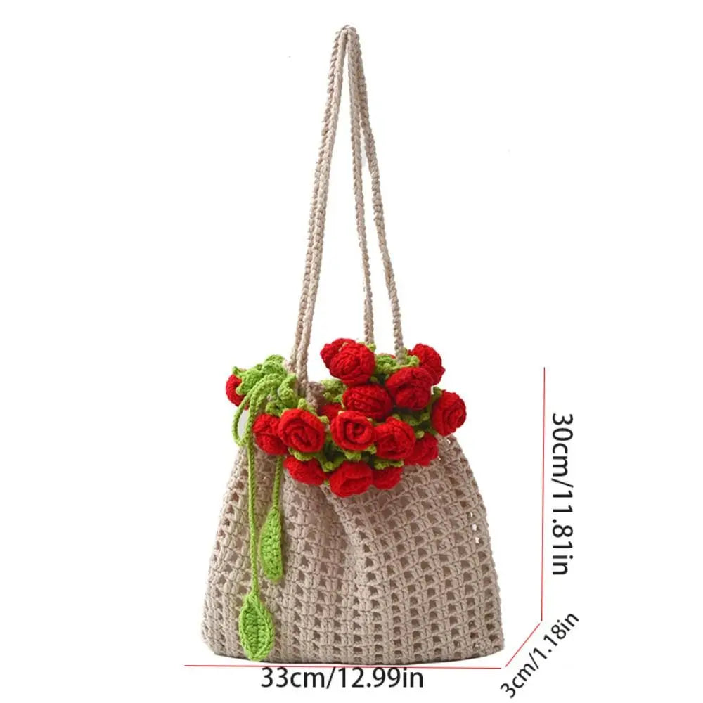 Crochet Floral Bucket Bag | OWNLUXE
