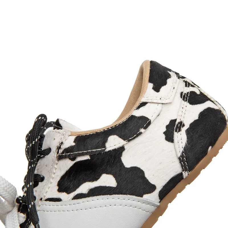 Women's Lace Leather Sneakers (Leopard Print) – Shop at OWNLUXE
