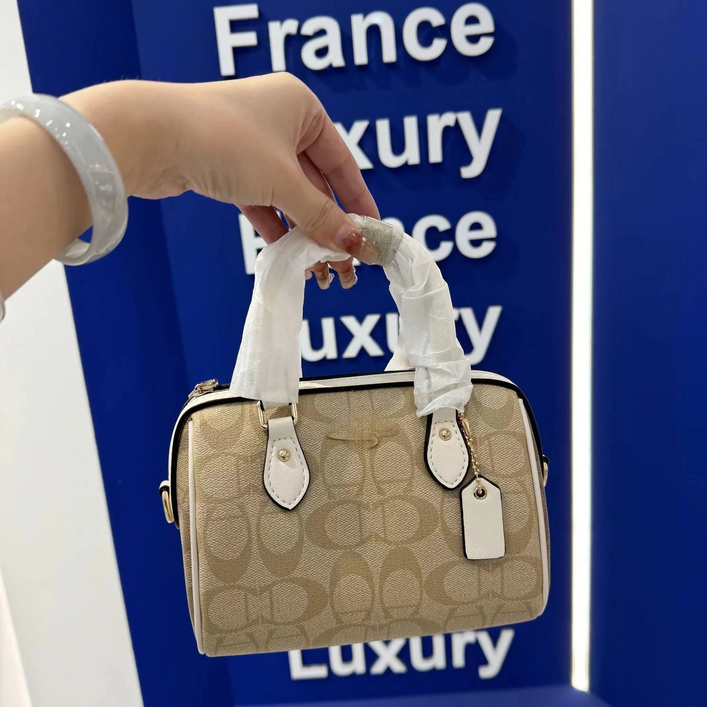 Genuine Leather Boston Bag Women Luxury Designer Handbag