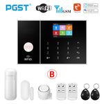 Load image into Gallery viewer, PGST Smart Life Alarm System for Home WIFI GSM Security Alarm Host with Door and Motion Sensor Tuya Smart App control work Alexa
